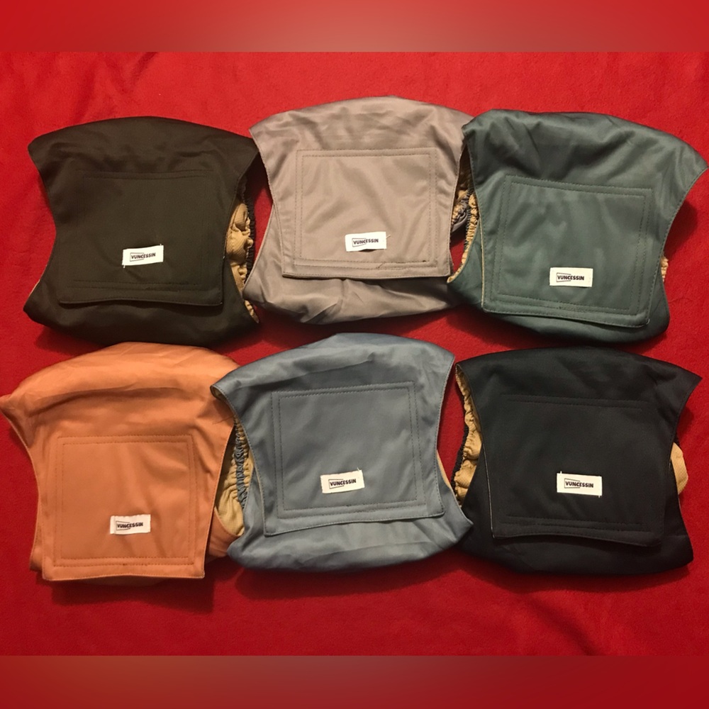 NEW Set of 6 VUNCESSIN Reusable Belly Bands